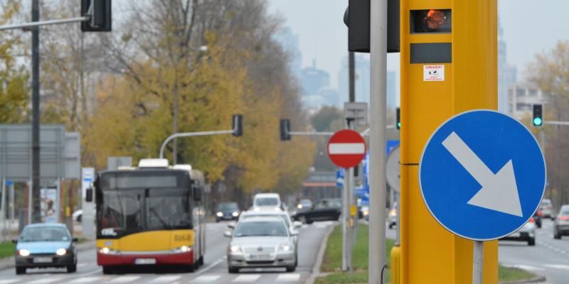 Fotoradar przy skrzyżowaniu ulic Sobieskiego, Witosa, i Sikorskiego - 8198 przekroczeń prędkości. Fot. GITD