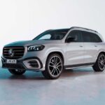 Mercedes GLS widok z przodu i z boku