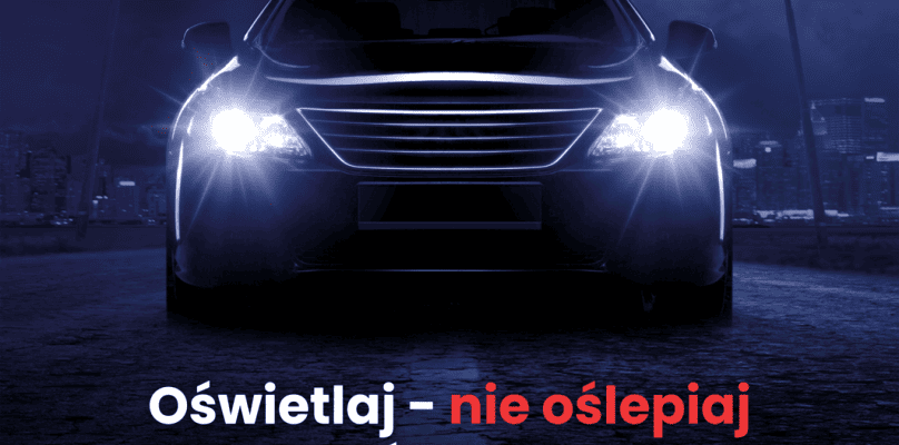 Twoje światła - nasze bezpieczeństwo. Plakat