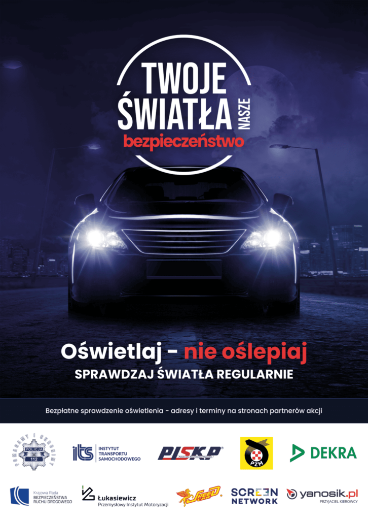 Twoje światła - nasze bezpieczeństwo. Plakat